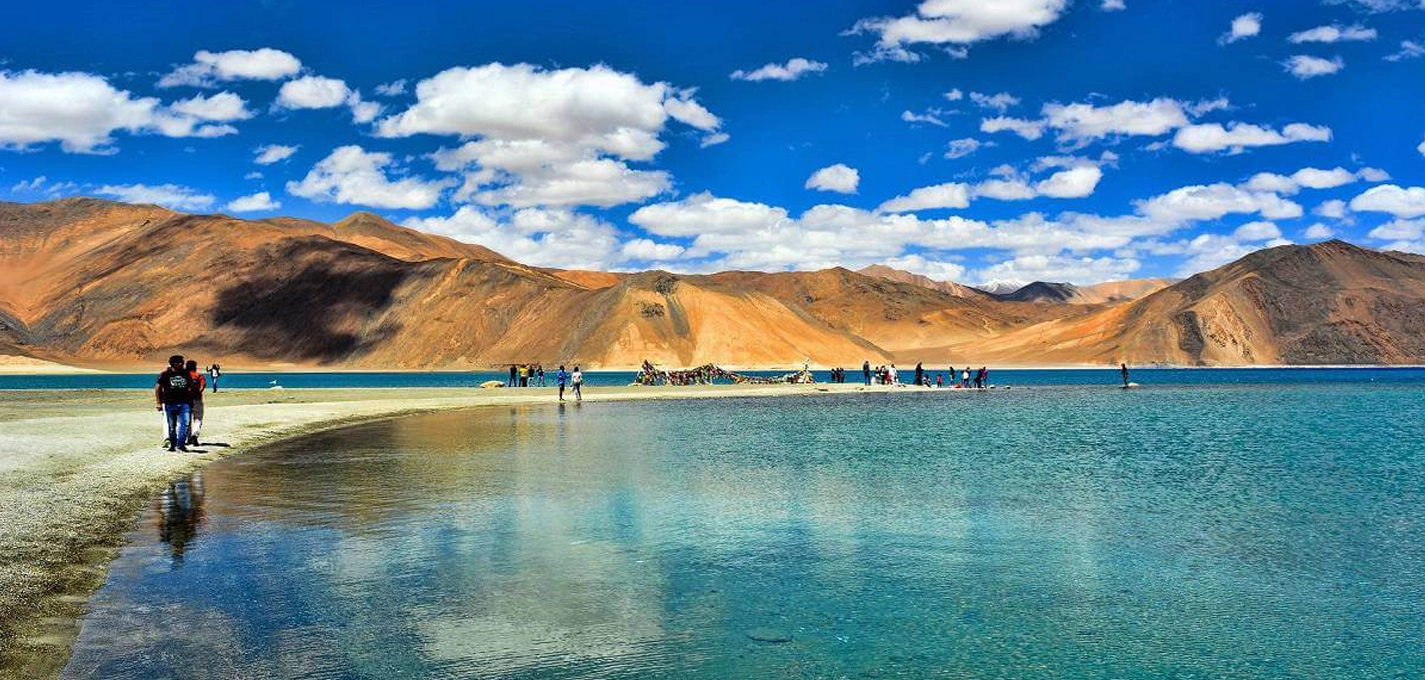 Enjoy the natural beauty of Pangong Lake with amazing views of Mountains